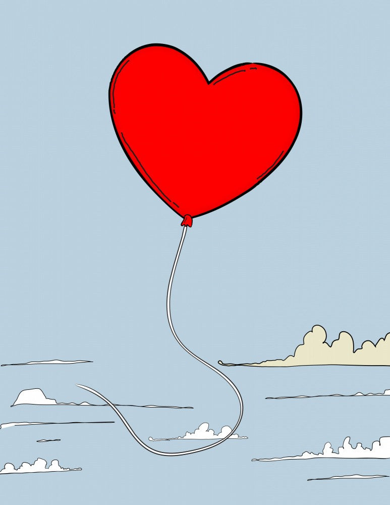 Vibrant Red Heart Shaped Balloon