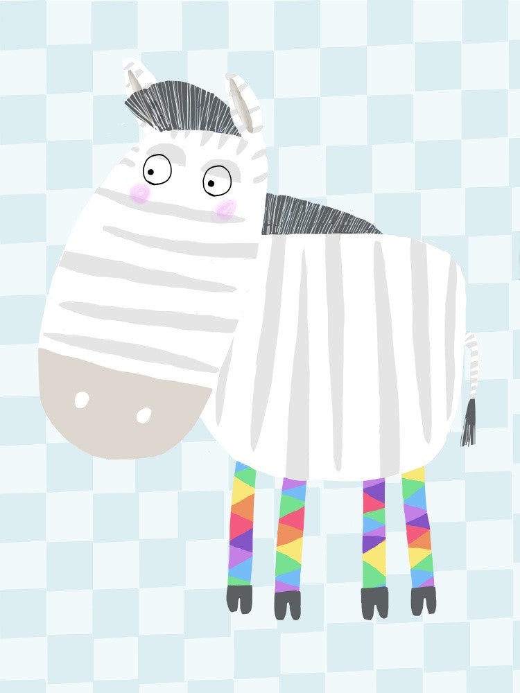 Rainbow Zebra by Children's Artist Carla Daly