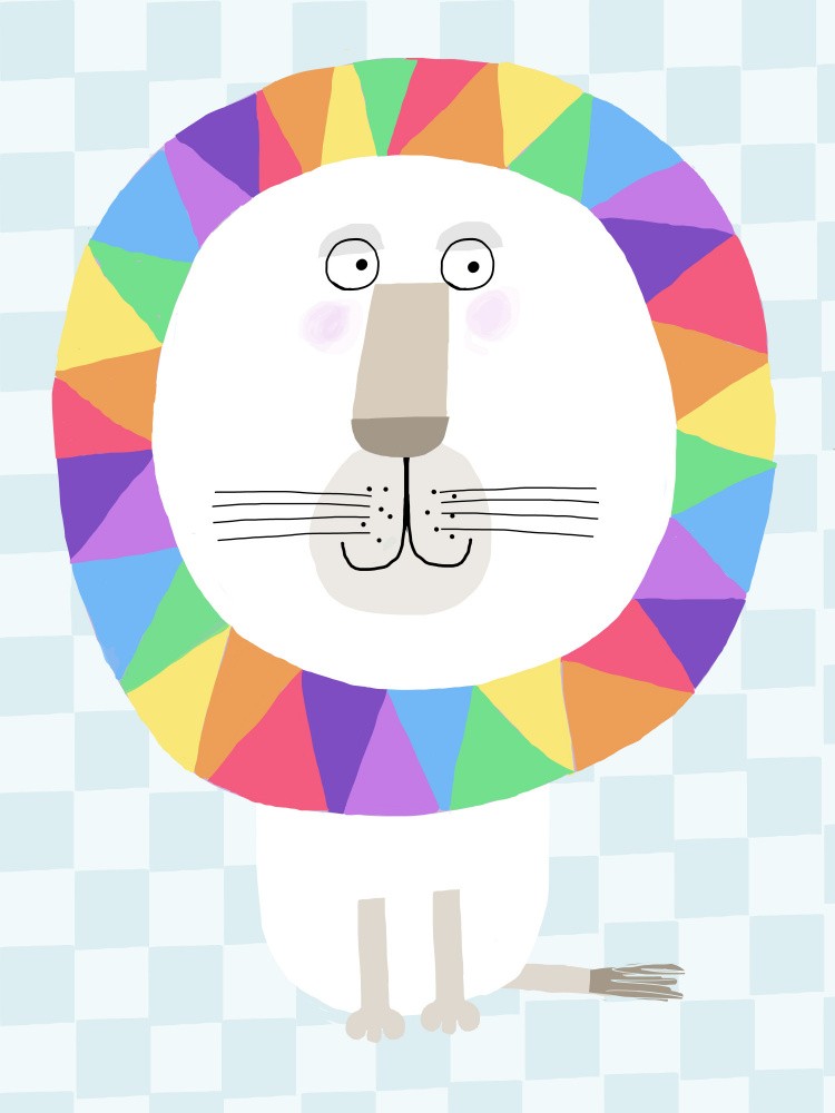 Rainbow Lion by Children's Artist Carla Daly
