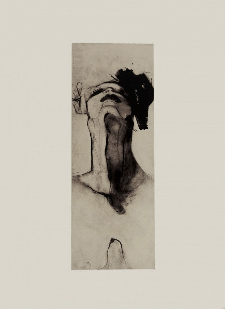 Schwarz-Weiß-Expressionist einer Figur