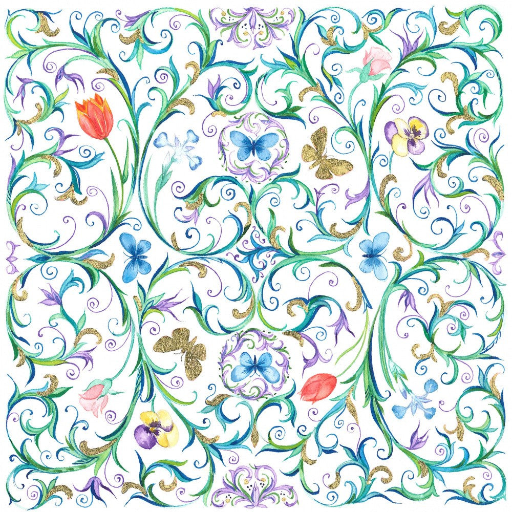 Delicate Butterflies and Colorful Flowers
