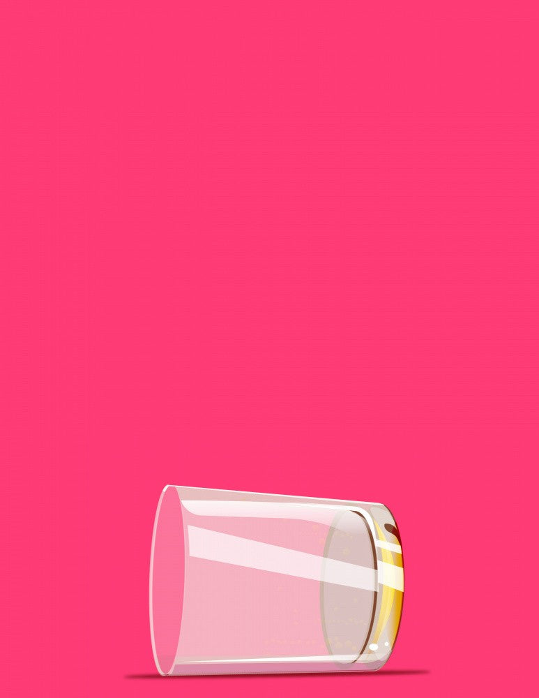 Glass On Its  Transparent Glass With Yellow Liquid