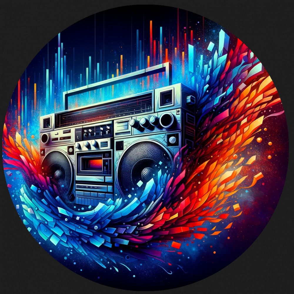 Boombox in geometrischer Auflösung