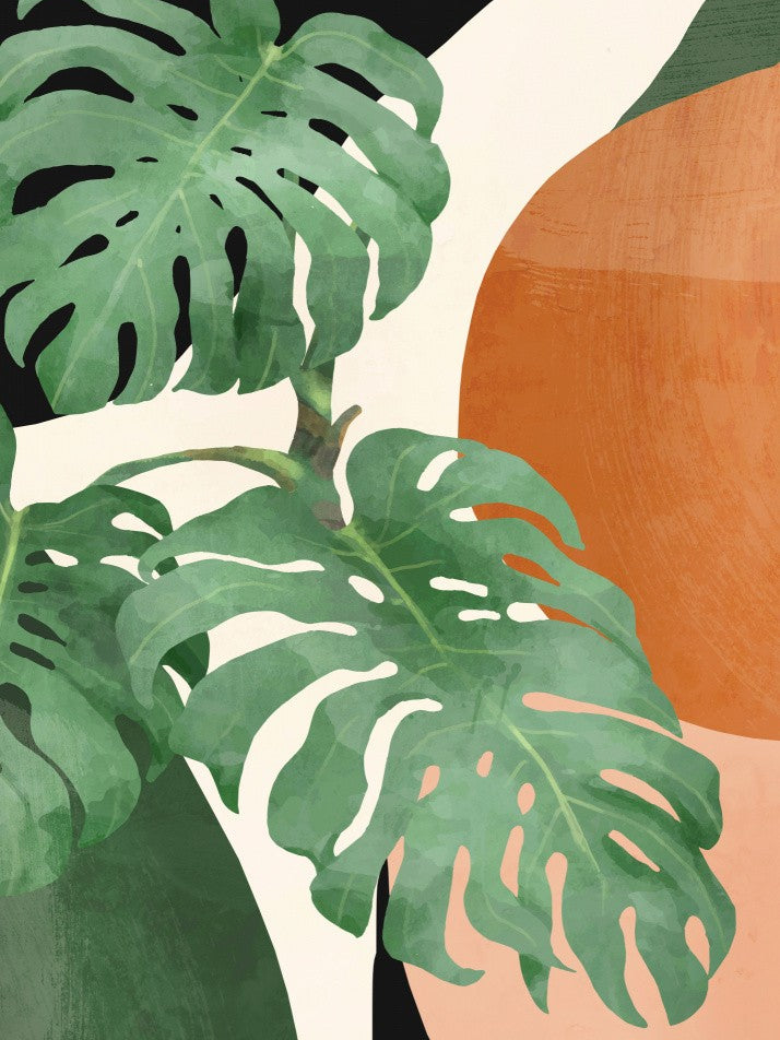 Tropical Leaves  Abstract Art