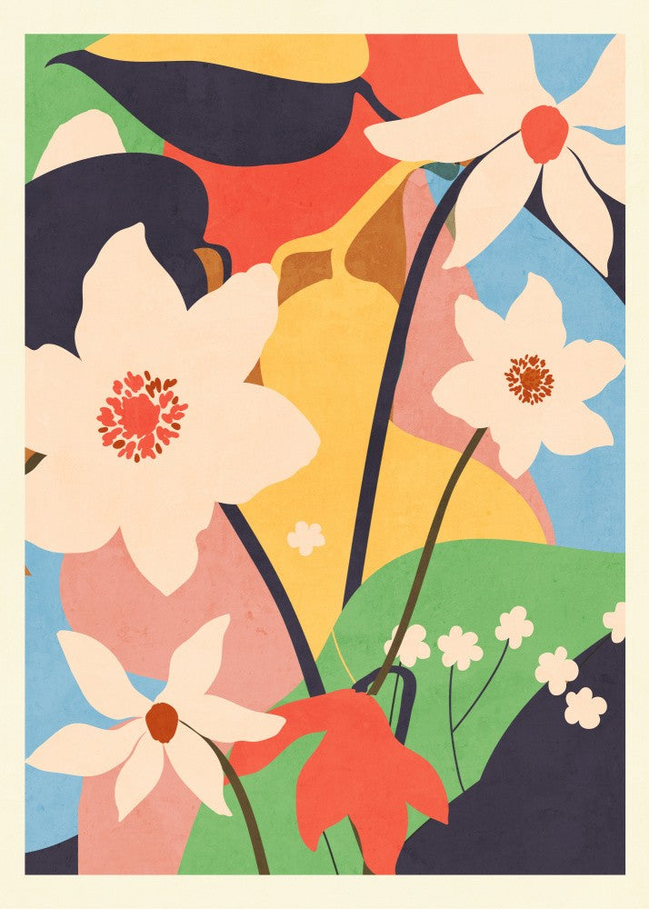 Abstrakte Kunst Landschaft Blumen