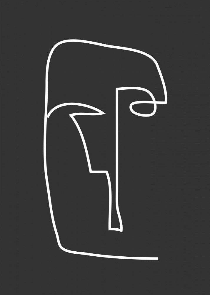 Abstract Line Art Face