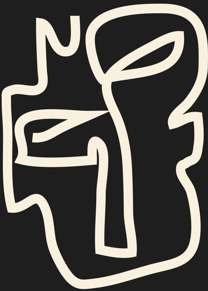 Abstract Line Art  Face