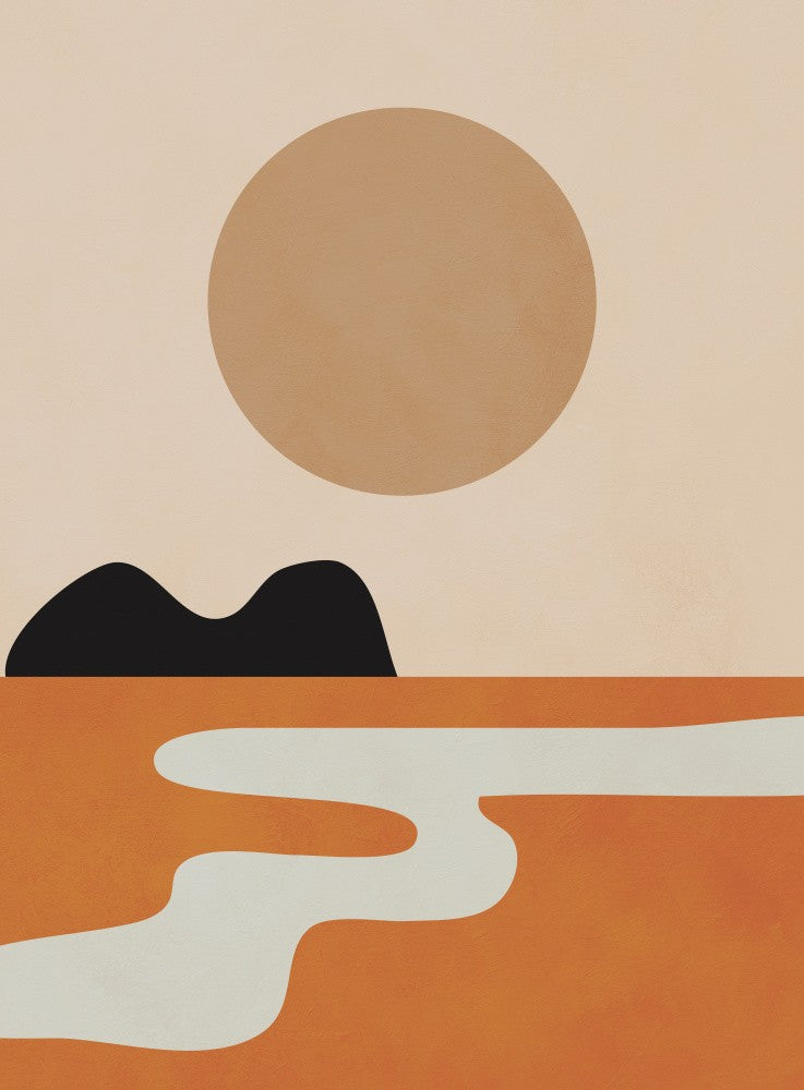 Paysage Serein aux Formes Minimalistes