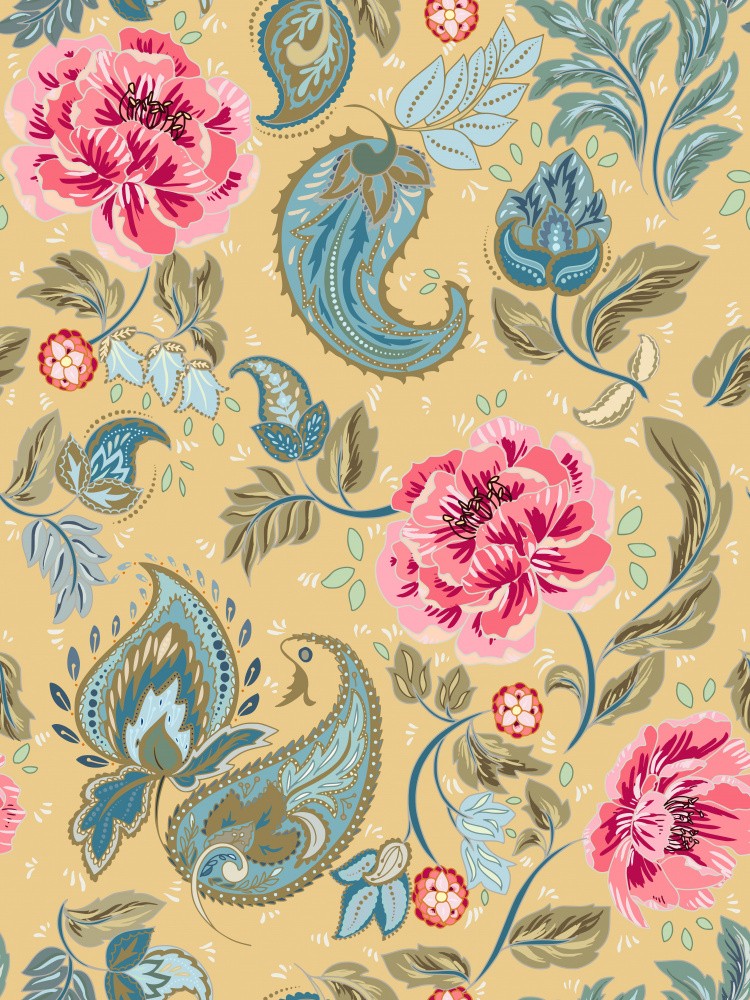 Floral Heritage paisley opulent vintage pattern