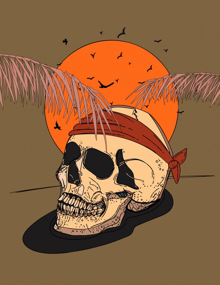 Skull With A Red Bandana