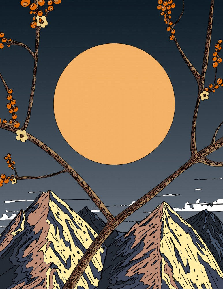 Golden Sun Over Peaks
