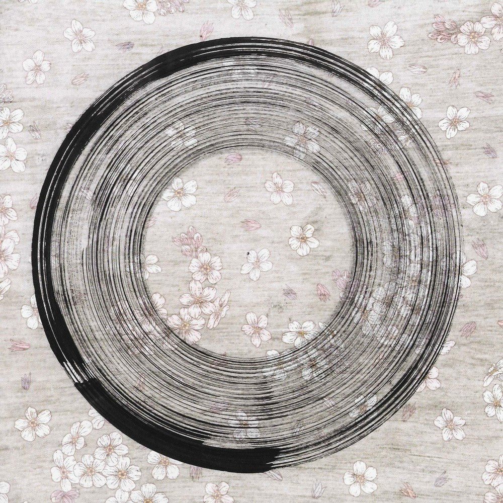 Bold Black Circular Brushstroke