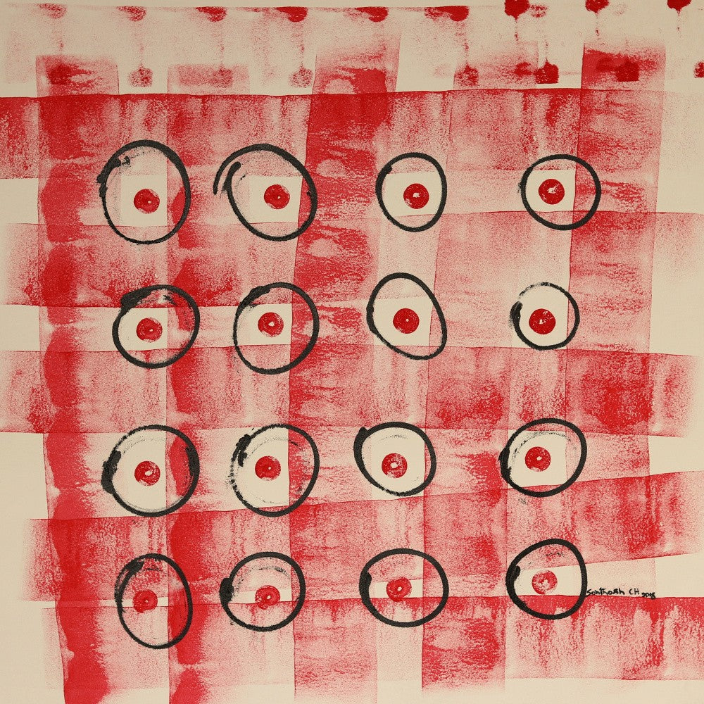 Red Grid Circles