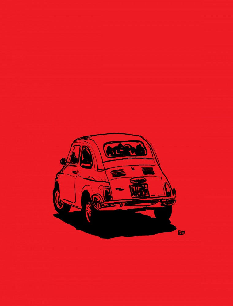 Retro Red Car Ride