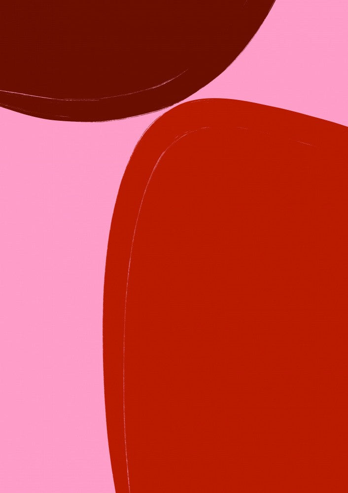 Curved Red Shapes
