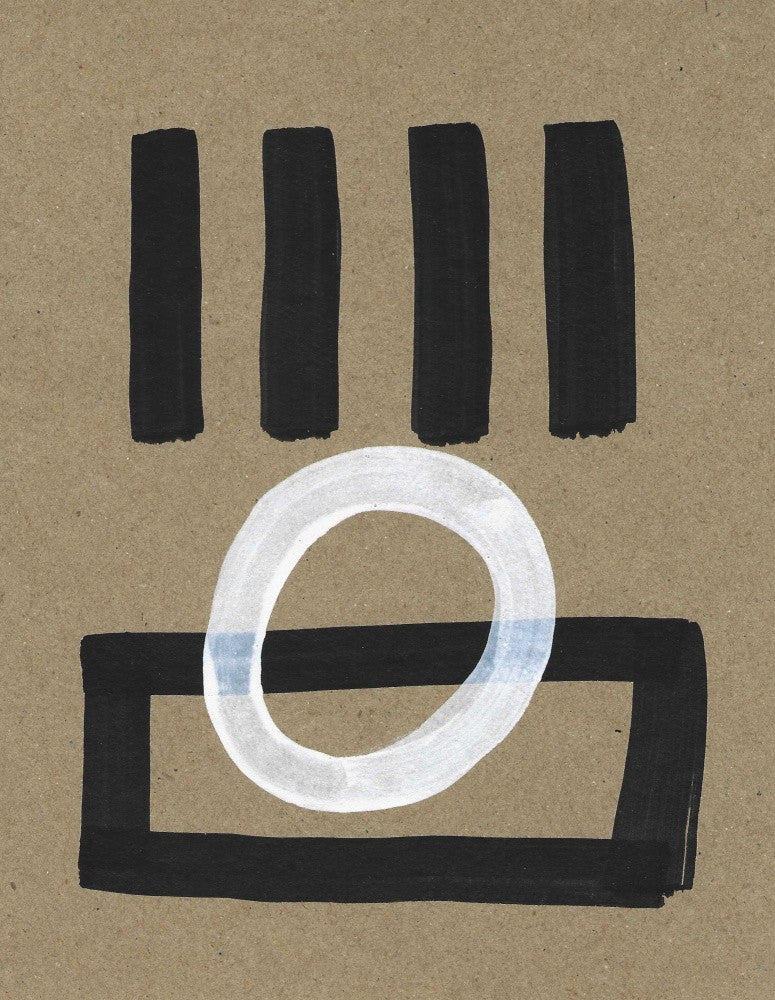 Abstract Black And White Geometric Shapes