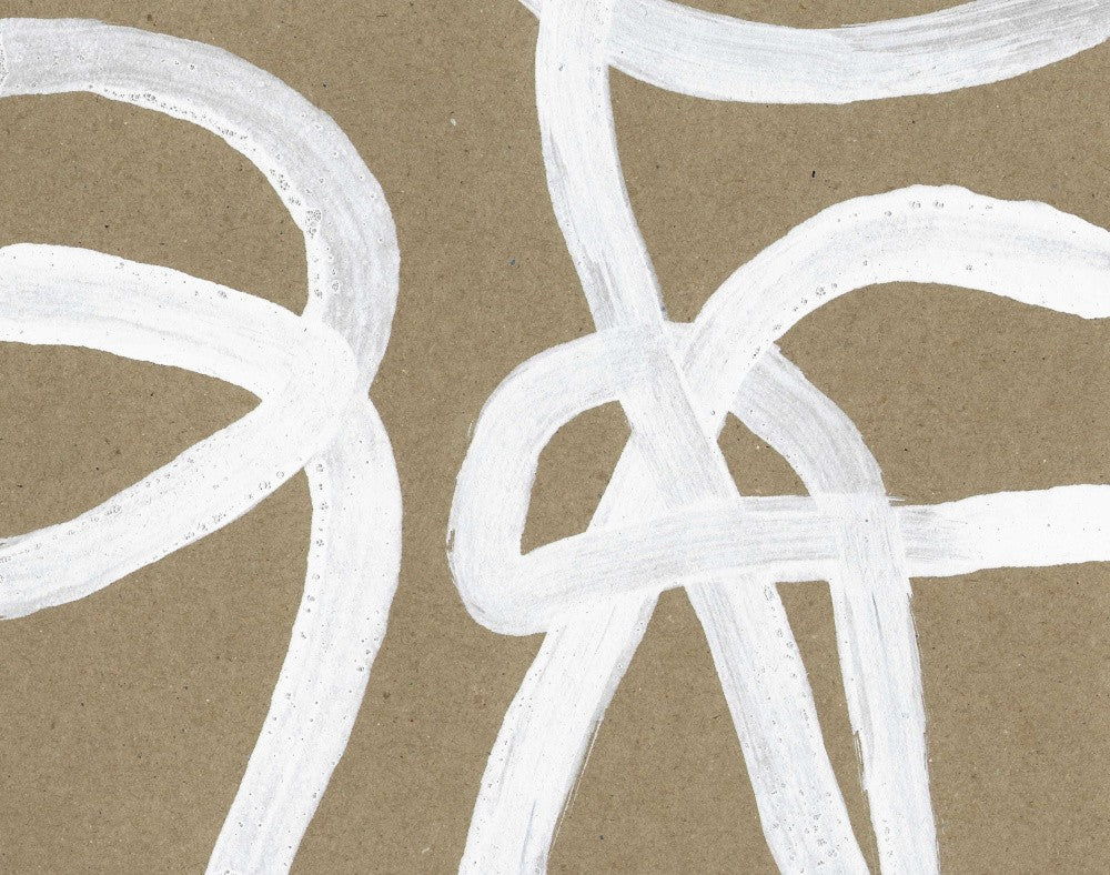 Abstract White Intertwined Lines