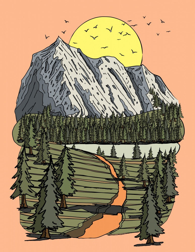 Sunlit Mountain View