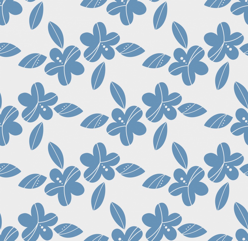 Fancy Floral Flow Blue