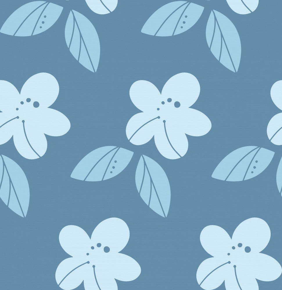 Fancy Single Floral Blue