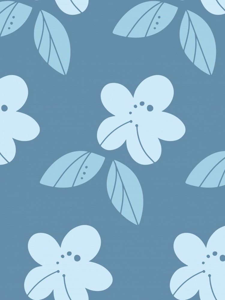 Fancy Single Floral Blue