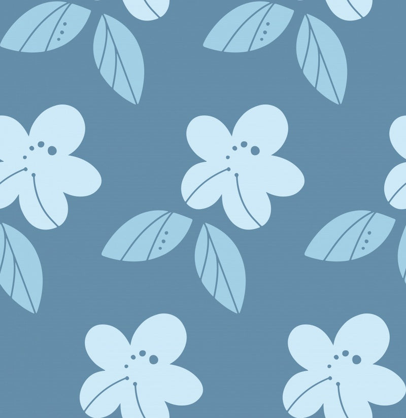 Fancy Single Floral Blue