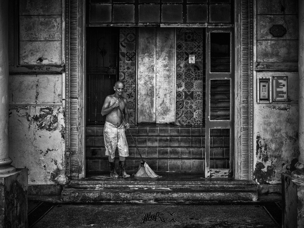 man with a mop