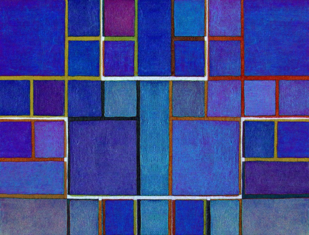 Grille d'harmonie bleue