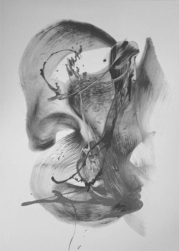 Abstraktes monochromes Kunstwerk
