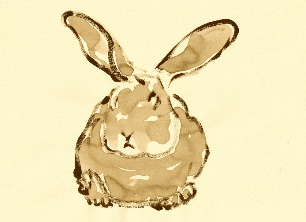 Whimsical Bunny Brushstroke