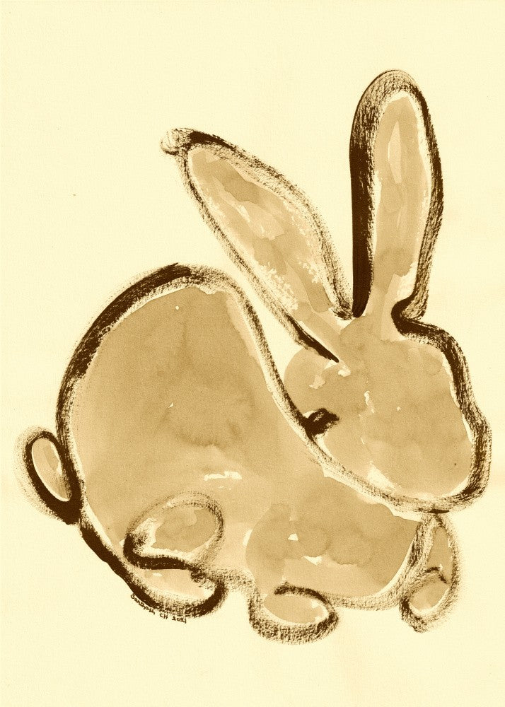 Sepia Bunny Sketch
