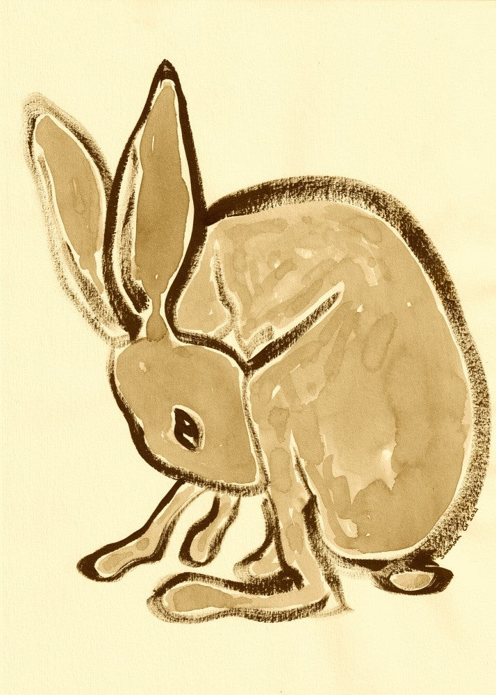 Rabbit in Sepia Tones