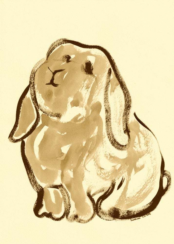 Gentle Bunny Brushstrokes
