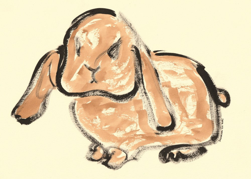 Gentle Bunny Brushstrokes