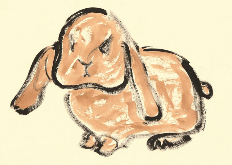Gentle Bunny Brushstrokes