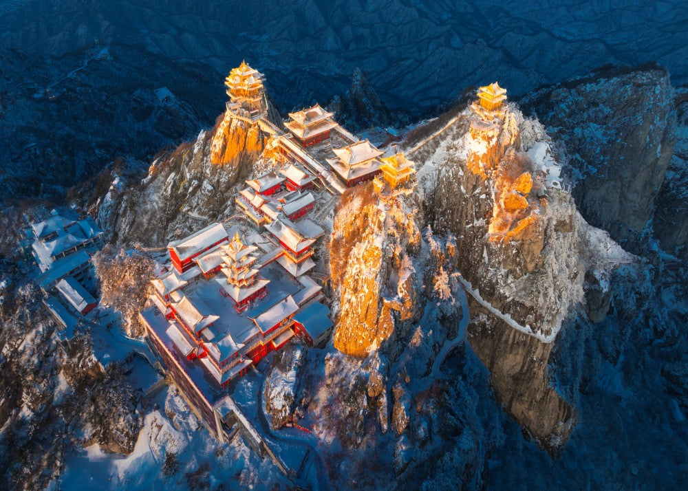 The Laojun Mountain after snowfal