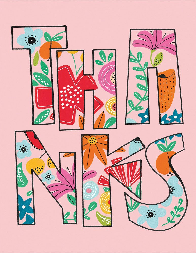 Colorful Floral Typography