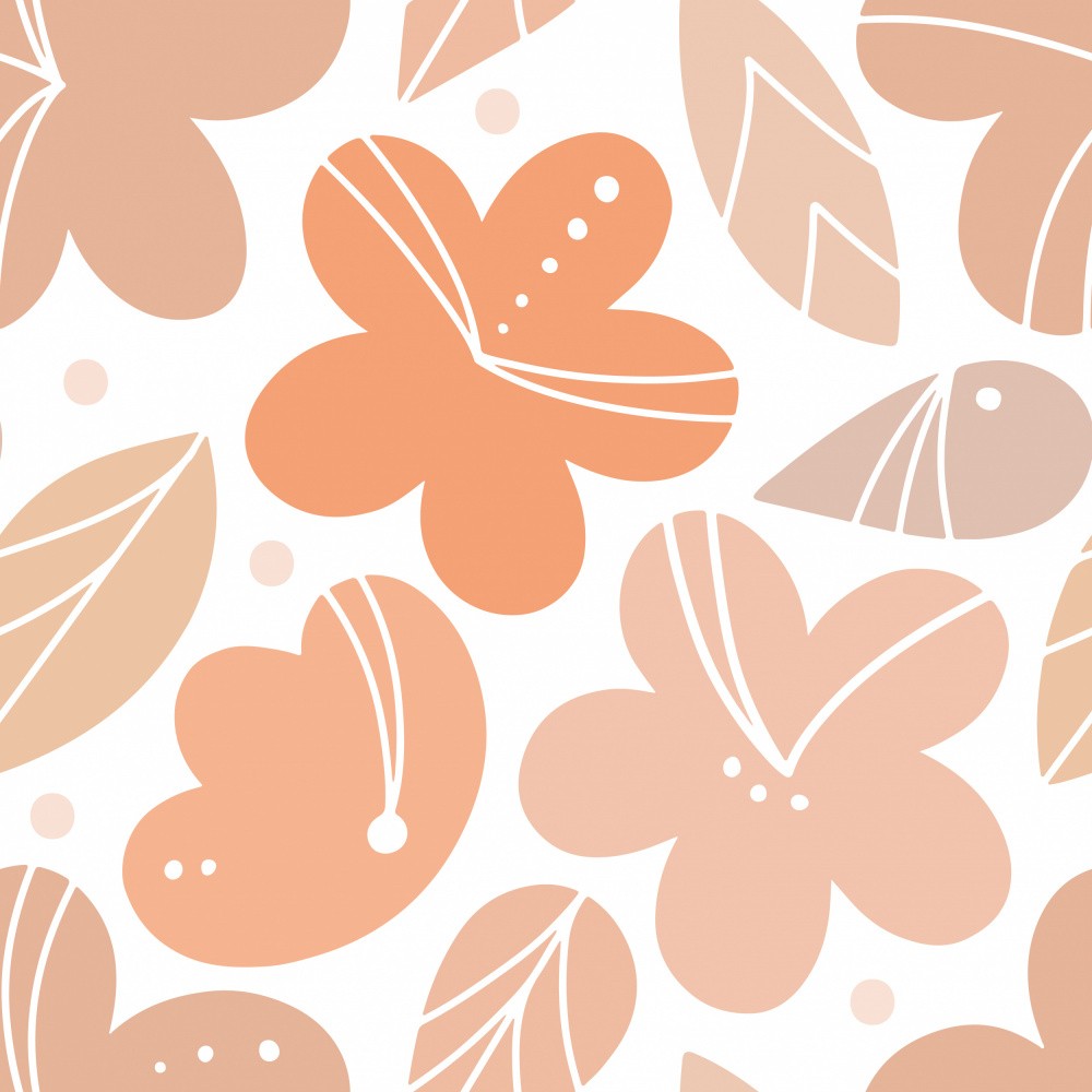 Floral Pattern With Abstract Flowers
