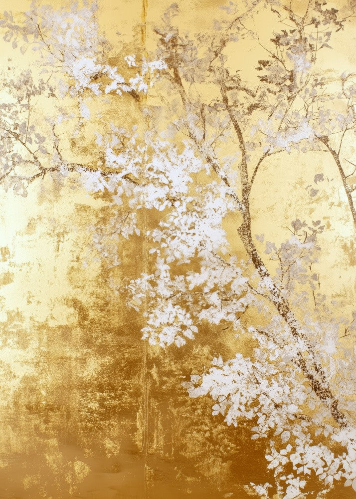 Weiß und Gold Naturlandschaft