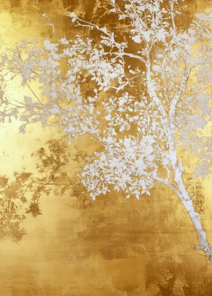 Weiß und Gold Naturlandschaft
