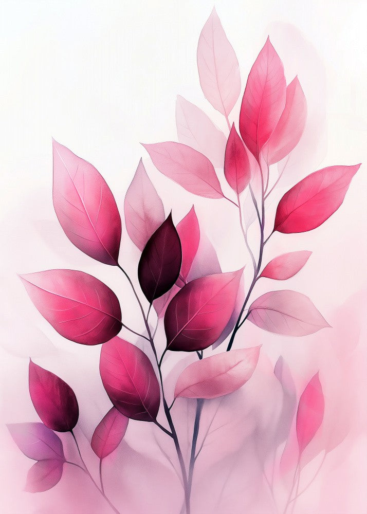 Red Leaves nature art