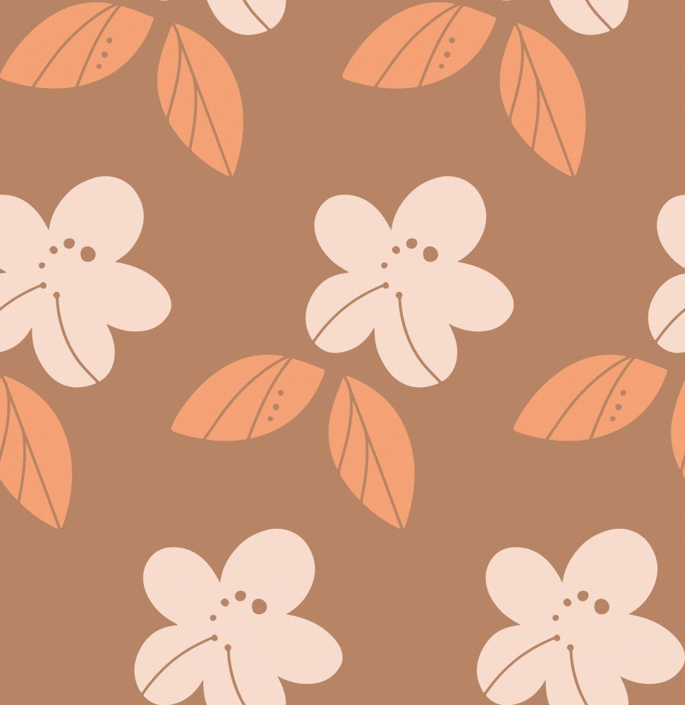 Fancy Single Floral Brown