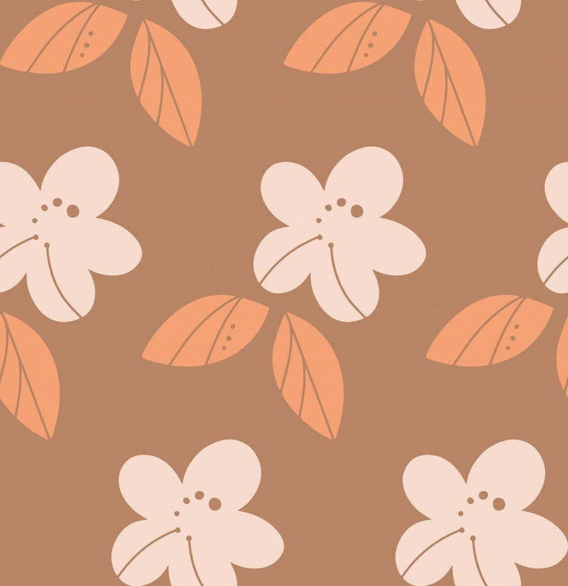 Fancy Single Floral Brown