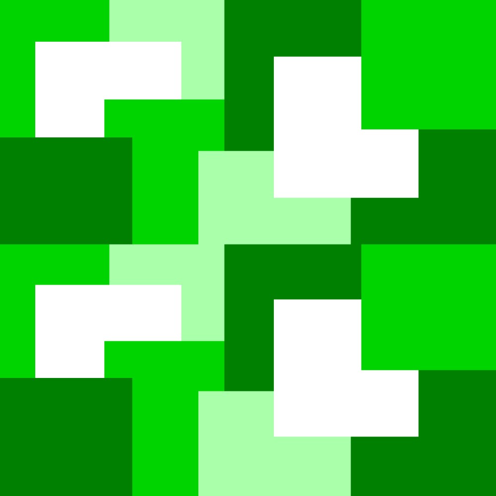 Green abstract square tiles