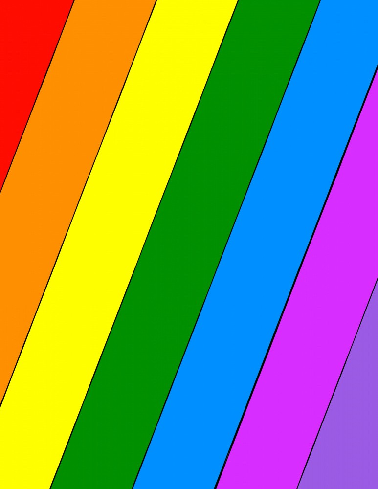 Diagonal Rainbow Stripes