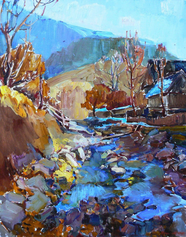 Vibrant Impressionist Spring landscape