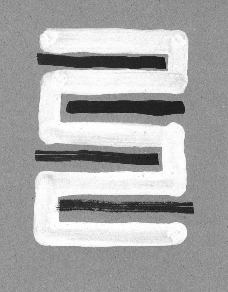 Black and White Zigzag Pattern