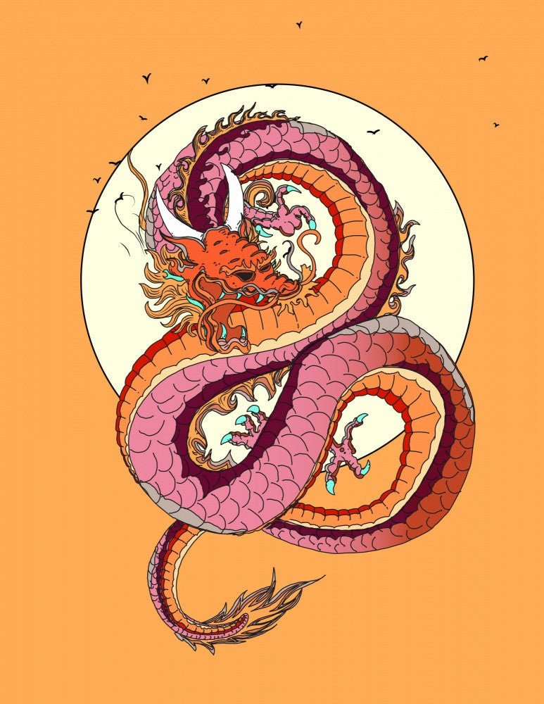 Pink Mythical Dragon