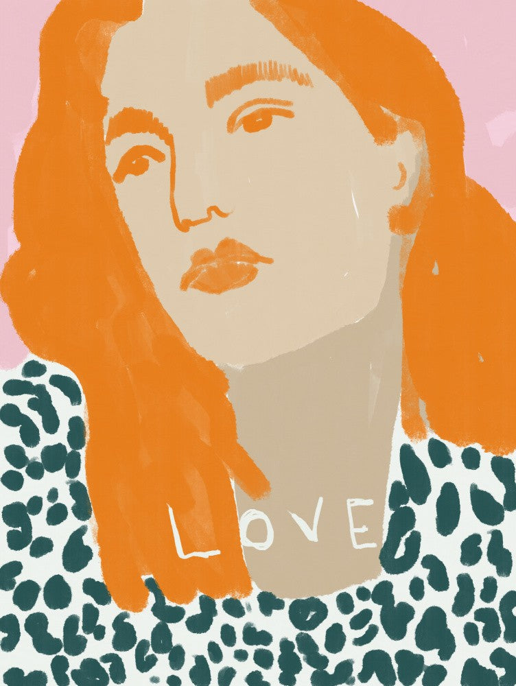 Portrait of a Woman with Orange Hair