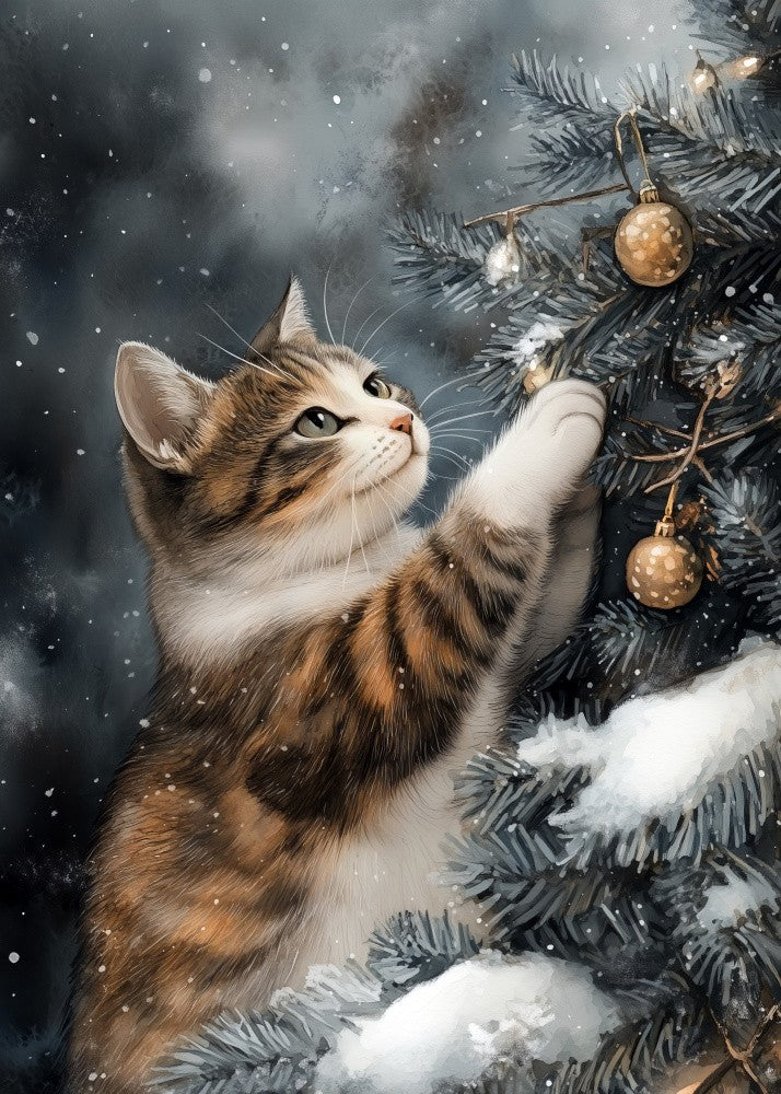 Cats Love the Christmas Tree